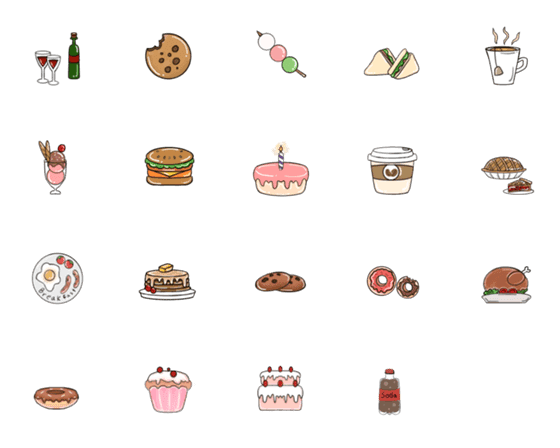 [LINE絵文字]Emoji food V2.の画像一覧