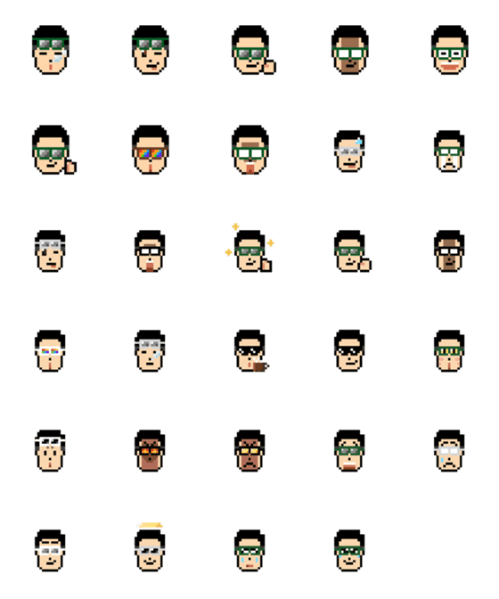 [LINE絵文字]Benz pixel emojiの画像一覧