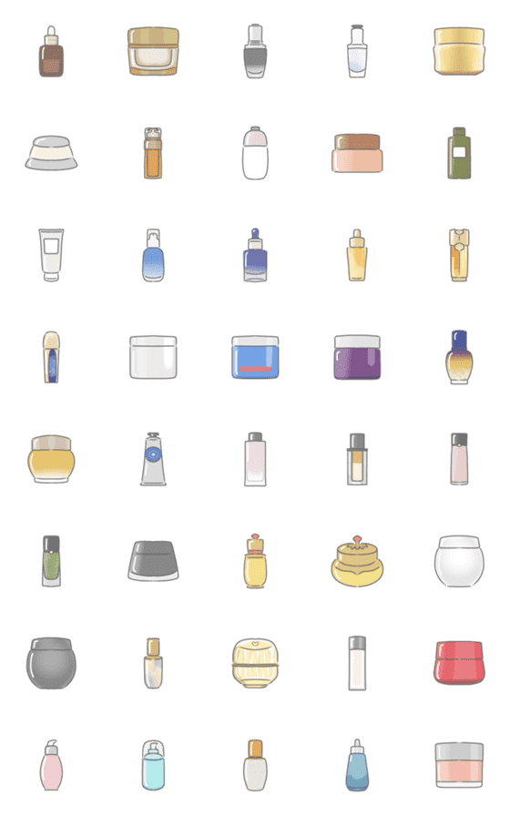 [LINE絵文字]Skin Care Listの画像一覧