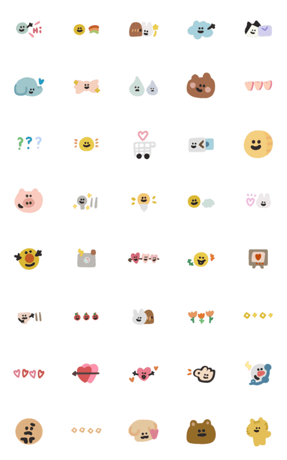 [LINE絵文字]Small stickers to decorate notepadの画像一覧