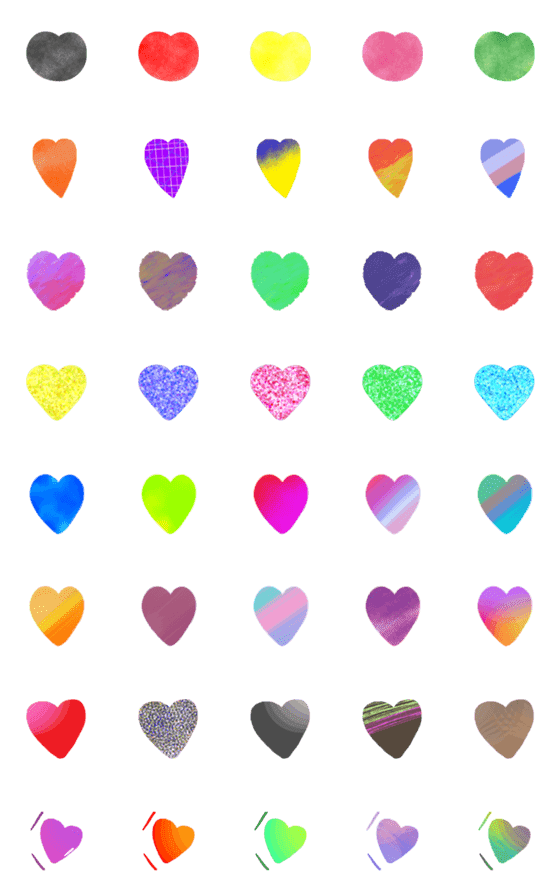 [LINE絵文字]all heart.10の画像一覧