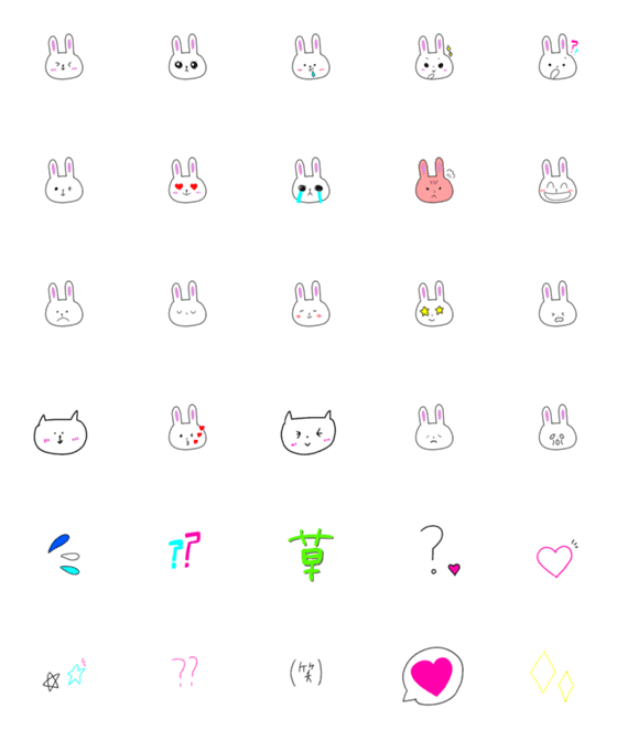 [LINE絵文字]rabbitusagiの画像一覧