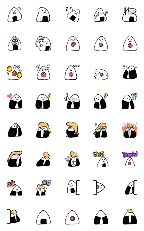 [LINE絵文字]Rice ball familyの画像一覧