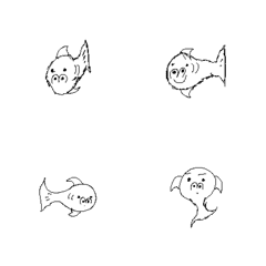 [LINE絵文字] i am fish！！！！！！！ help me？の画像