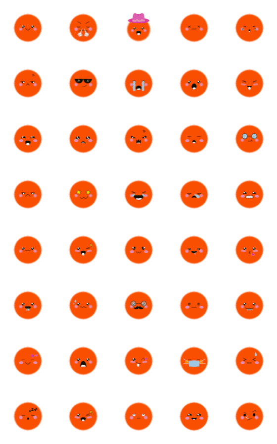 [LINE絵文字]Orange furryの画像一覧