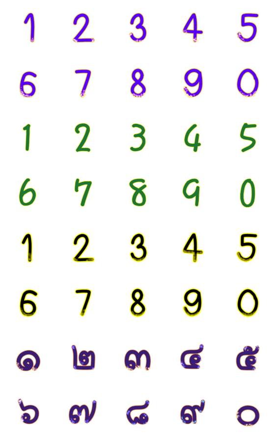 [LINE絵文字]Emoji,big numberの画像一覧