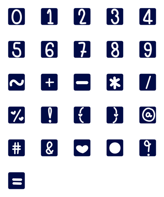 [LINE絵文字]emoji blue square frameの画像一覧