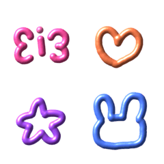 [LINE絵文字] Pastel emoji.の画像