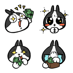 [LINE絵文字] money bunny shopaholicの画像