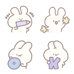 [LINE絵文字] Moji rabbit cute .の画像