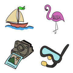 [LINE絵文字] Summer emoji at seaの画像