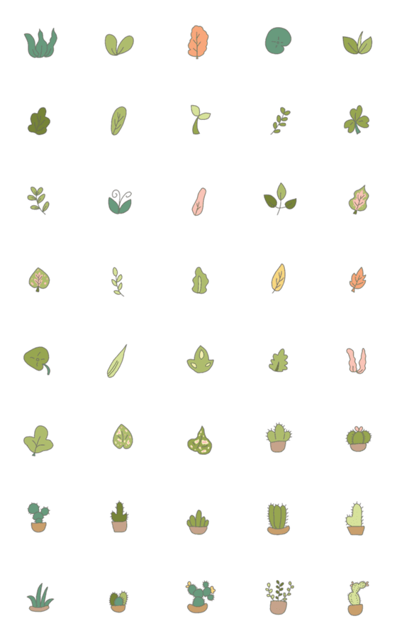 [LINE絵文字]cute plants.の画像一覧