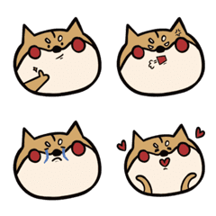 [LINE絵文字] Delight anger sorrow happiness Shiba Inuの画像