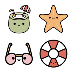 [LINE絵文字] Emoji Hot Summerの画像