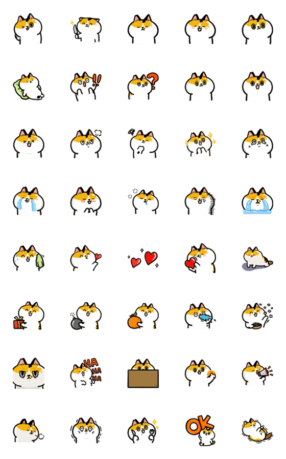 [LINE絵文字]HuaDo Cat [ Emoji ]の画像一覧