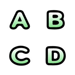 [LINE絵文字] emoji alphabet english alphanumeric 002の画像