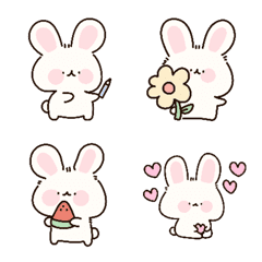 [LINE絵文字] Emoji momo rabbit cuteの画像