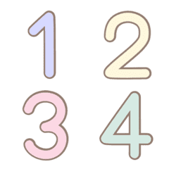 [LINE絵文字] Numbers emoji pastel kawaiiの画像