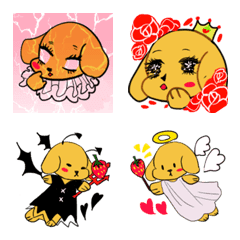 [LINE絵文字] Strawberry Princess Dogの画像