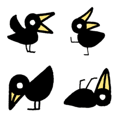 [LINE絵文字] かわいいカラスの絵文字の画像