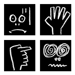 [LINE絵文字] boring finger with faceの画像