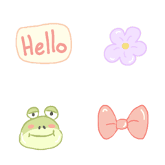 [LINE絵文字] cute emoji soft.の画像