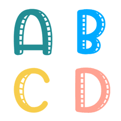 [LINE絵文字] Alphabet colourful emojiの画像