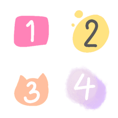 [LINE絵文字] emoji cute numbers.の画像
