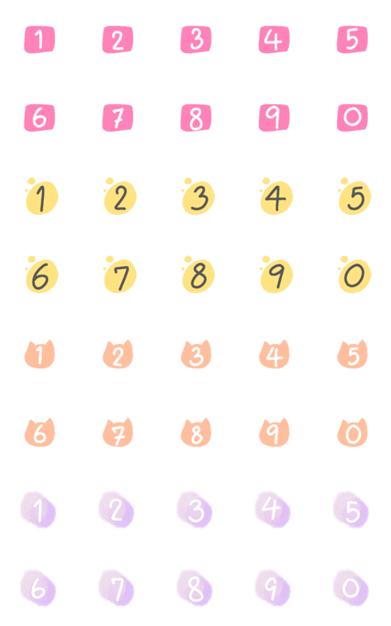 [LINE絵文字]emoji cute numbers.の画像一覧
