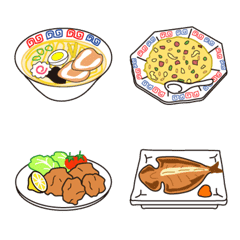 [LINE絵文字] 何食べますか？の画像