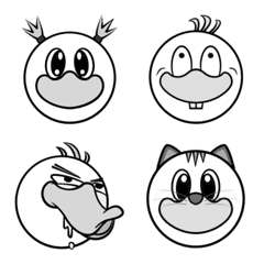 [LINE絵文字] DuckyChannel Retro Emojiの画像