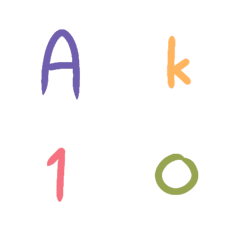 [LINE絵文字] Cute English letters A-Z.の画像