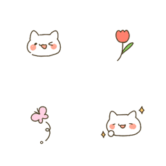 [LINE絵文字] Kawaii White Nekoの画像