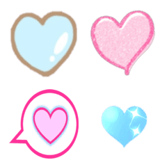 [LINE絵文字] シンプルなハート♡絵文字の画像