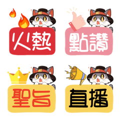 [LINE絵文字] Plus Cat Meow Chinese Useful Tagsの画像