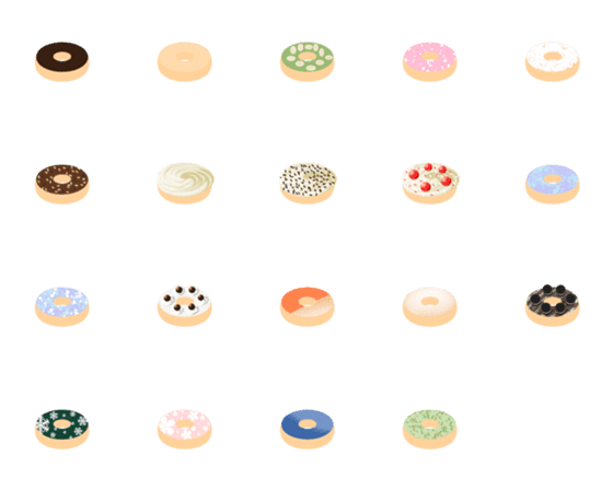 [LINE絵文字]donut by mumulaの画像一覧