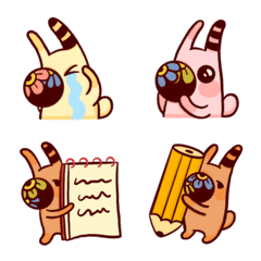 [LINE絵文字] Big nose rabbits- Emojiの画像