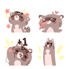 [LINE絵文字] sunglasses raccoonの画像