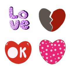 [LINE絵文字] Love and heart emoji collectionの画像