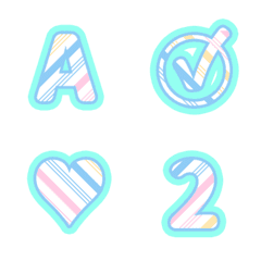 [LINE絵文字] ライン カラフル 明るい♥ABC 123 Lettersの画像