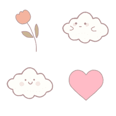 [LINE絵文字] cute cloud emoji.の画像