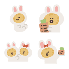 [LINE絵文字] Bunny Brigade feat. Orange Cat Doupi Junの画像