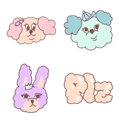 [LINE絵文字] Puppy Rabbit and Bearの画像