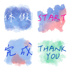 [LINE絵文字] Watercolor Hand Style Label Stickerの画像