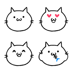 [LINE絵文字] シンプルねこ（日常用）の画像