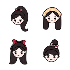 [LINE絵文字] Emoji.woman with hairの画像