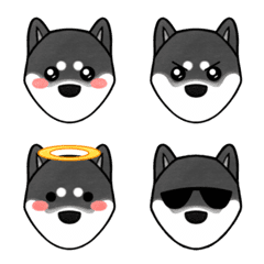 [LINE絵文字] 黒柴犬のごまちゃん❤️の画像