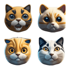 [LINE絵文字] Purr-fectly Cute Cat Emoticons VOL. 4の画像