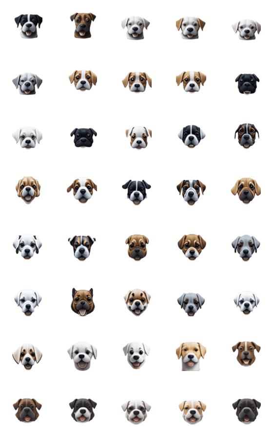 [LINE絵文字]Paw-fect Puppy,cute Doggy Emoticon VOL.2の画像一覧