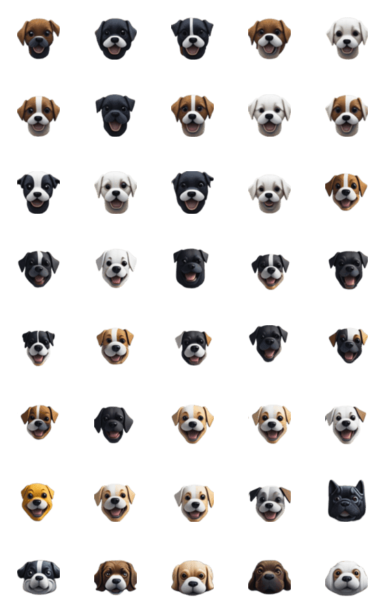 [LINE絵文字]Paw-fect Puppy,cute Doggy Emoticon VOL.3の画像一覧